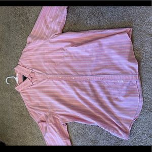 Pink plaid button up